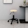 Chaise de bureau pivotante crème velours 