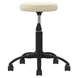 Chaise de bureau pivotante crème velours 