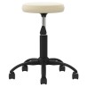 Chaise de bureau pivotante crème velours 