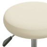 Chaise de bureau pivotante crème velours 