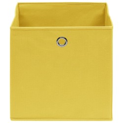 Boîtes de rangement 10 pcs Jaune 32x32x32 cm Tissu 