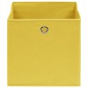 Boîtes de rangement 10 pcs Jaune 32x32x32 cm Tissu 