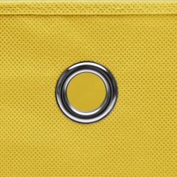 Boîtes de rangement 10 pcs Jaune 32x32x32 cm Tissu 