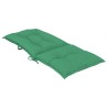 Coussins de chaise de jardin à dossier haut lot de 2 vert tissu 
