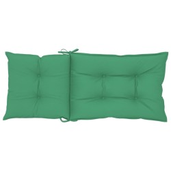 Coussins de chaise de jardin à dossier haut lot de 2 vert tissu 