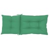 Coussins de chaise de jardin à dossier haut lot de 2 vert tissu 