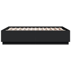 Cadre de lit sans matelas noir 140x190 cm 
