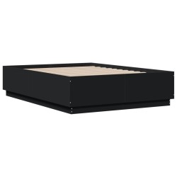 Cadre de lit sans matelas noir 140x190 cm 