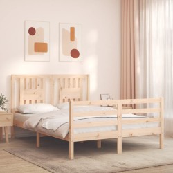 Cadre de lit sans matelas 140x200 cm bois massif 