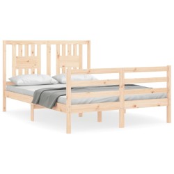 Cadre de lit sans matelas 140x200 cm bois massif 