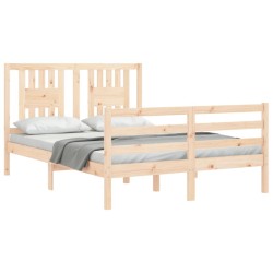 Cadre de lit sans matelas 140x200 cm bois massif 