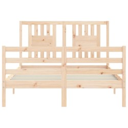 Cadre de lit sans matelas 140x200 cm bois massif 
