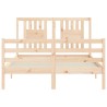 Cadre de lit sans matelas 140x200 cm bois massif 