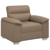 Fauteuil cappuccino 60 cm similicuir 