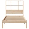 Lit bibliothèque sans matelas 90x200 cm bois de pin massif 