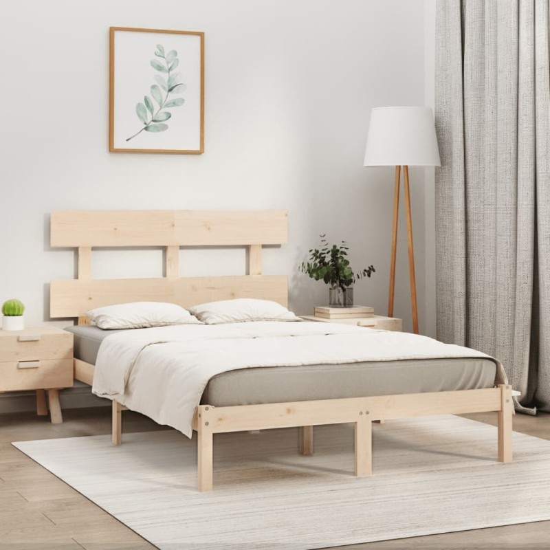 Cadre de lit sans matelas 180x200 cm bois massif 