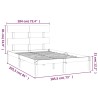 Cadre de lit sans matelas 180x200 cm bois massif 