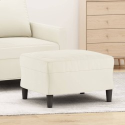 Repose-pied Crème 60x50x41 cm Velours 