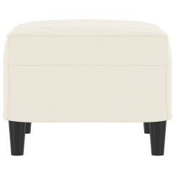 Repose-pied Crème 60x50x41 cm Velours 