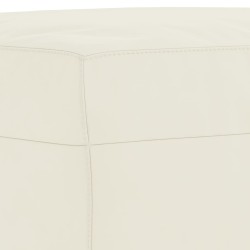 Repose-pied Crème 60x50x41 cm Velours 