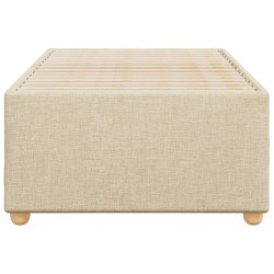 Cadre de lit sans matelas crème 90x200 cm tissu 