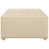 Cadre de lit sans matelas crème 90x200 cm tissu 