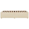 Cadre de lit sans matelas crème 90x200 cm tissu 