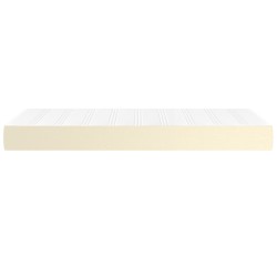 Matelas de lit à ressorts ensachés Crème 90x200x20cm Similicuir 