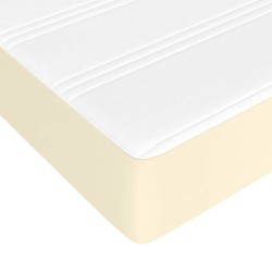 Matelas de lit à ressorts ensachés Crème 90x200x20cm Similicuir 