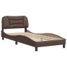 Cadre de lit sans matelas marron 80x200 cm similicuir 