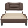 Cadre de lit sans matelas marron 80x200 cm similicuir 
