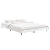 Cadre de lit sans matelas blanc brillant 135x190 cm 