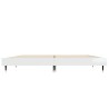 Cadre de lit sans matelas blanc brillant 135x190 cm 