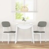 Chaises à manger coussins 2 pcs blanc bois massif caoutchouc 