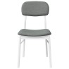 Chaises à manger coussins 2 pcs blanc bois massif caoutchouc 