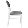 Chaises à manger coussins 2 pcs blanc bois massif caoutchouc 