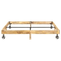 Cadre de lit sans matelas bois de manguier massif 200x200 cm 