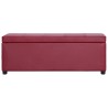 Banc avec compartiment de rangement 116 cm Bordeaux Similicuir 