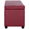 Banc avec compartiment de rangement 116 cm Bordeaux Similicuir 