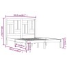 Cadre de lit sans matelas 160x200 cm bois massif de pin 