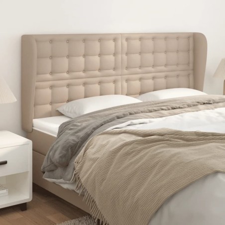 Tête de lit avec oreilles Cappuccino 163x23x118/128 cm 