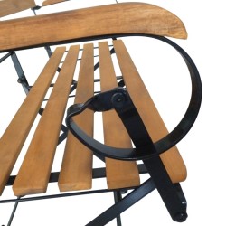 Banc pliable de jardin 112 cm Bois d'acacia solide 