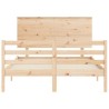 Cadre de lit sans matelas 140x200 cm bois massif 