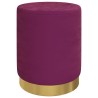 Tabouret de rangement rond Violet Velours 
