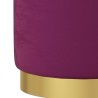 Tabouret de rangement rond Violet Velours 
