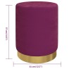 Tabouret de rangement rond Violet Velours 