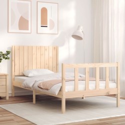 Cadre de lit sans matelas 100x200 cm bois massif de pin 