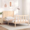 Cadre de lit sans matelas 100x200 cm bois massif de pin 