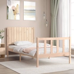 Cadre de lit sans matelas 100x200 cm bois massif de pin 
