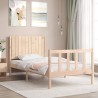 Cadre de lit sans matelas 100x200 cm bois massif de pin 